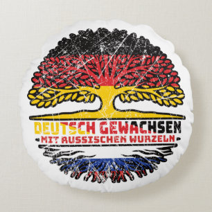 Cojín Redondo Russland Russisch Deutsch Deutschland Baum Wurzel