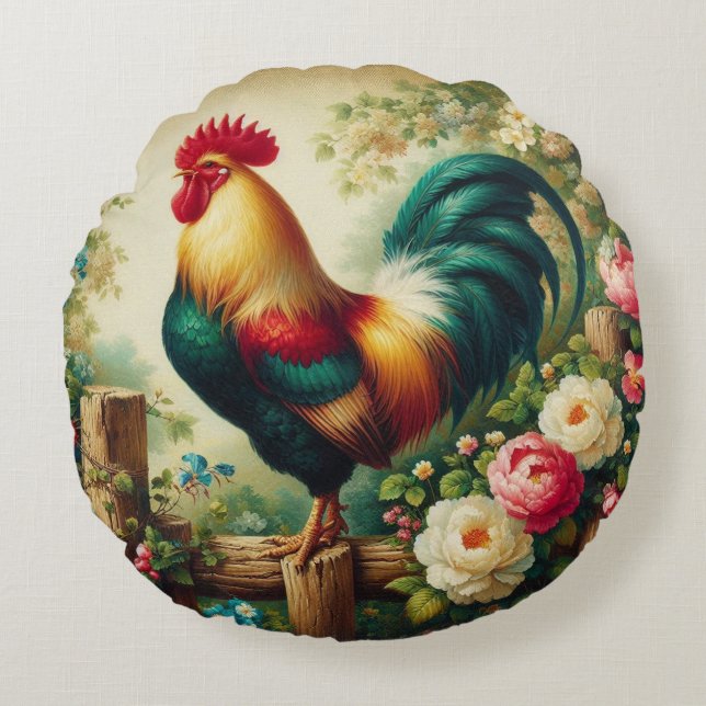 Cojín Redondo Rústico/vintage (Anverso)