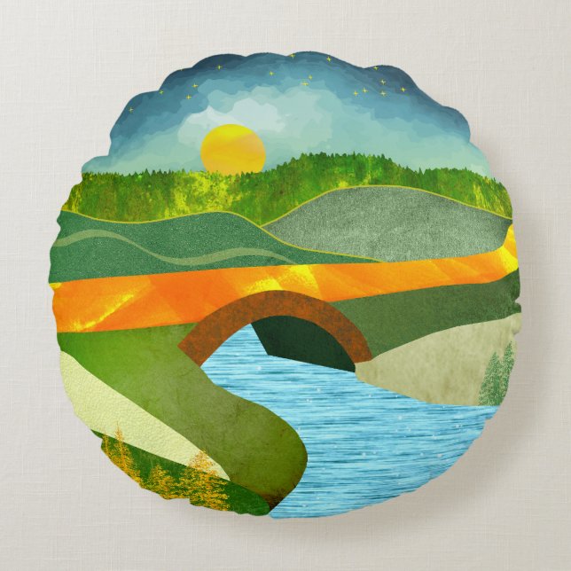 Cojín Redondo Ruta de Oro (Anverso)