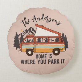 Cojín Redondo RV Camping Tent TrailHome es donde lo estacionas