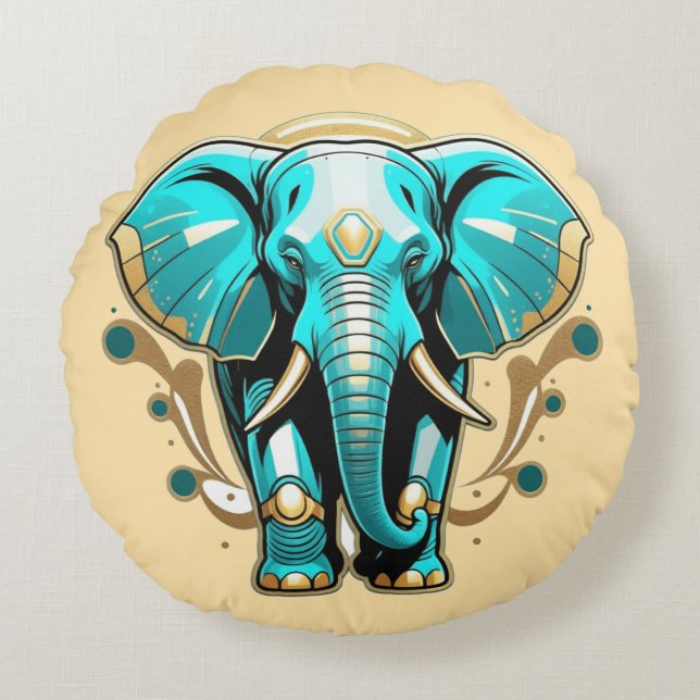Cojín Redondo Sabio como un batón elefante de grado A (Anverso)