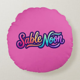 Cojín Redondo Sable Noon - Logotipo básico