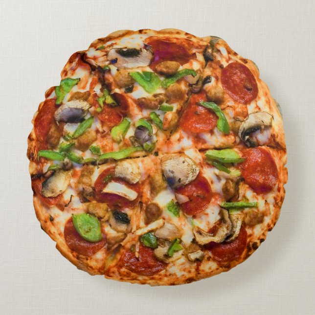 Cojín Redondo Sabrosa Pizza Pillow (Anverso)