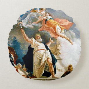 Cojín Redondo Sacrificio de la Ophigenia - Fontebasso