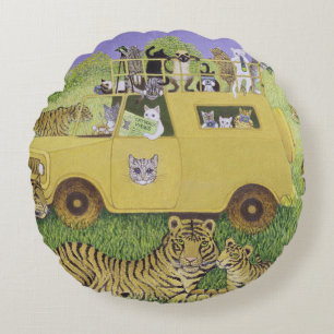 Cojín Redondo Safari del gato