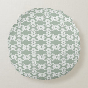 Cojín Redondo Sage Green Damask