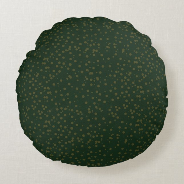Cojín Redondo Sage Green Polka Dots Modern Pattern (Anverso)