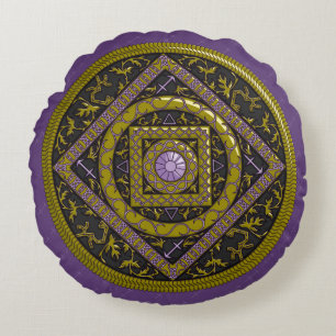 Cojín Redondo Sagittarius Mandala Round Pillow