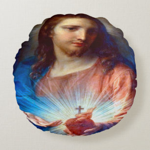 Cojín Redondo Sagrado Corazón de Jesús