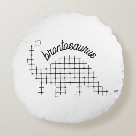 Cojín Redondo Sala de Niños Brontosaurus Dinosaur