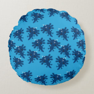 Cojín Redondo Salamander Axotl exótico