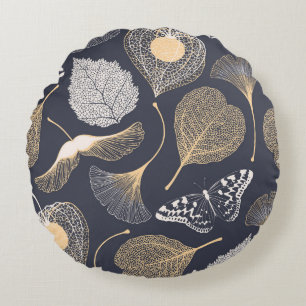 Cojín Redondo Sale Ginkgo: Elegancia Floral Sin Marea.