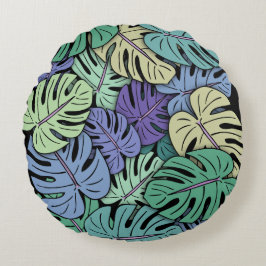 Cojín Redondo Saltos de Monstera #6