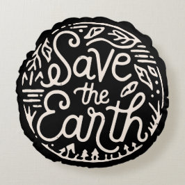 Cojín Redondo Salvar la tierra