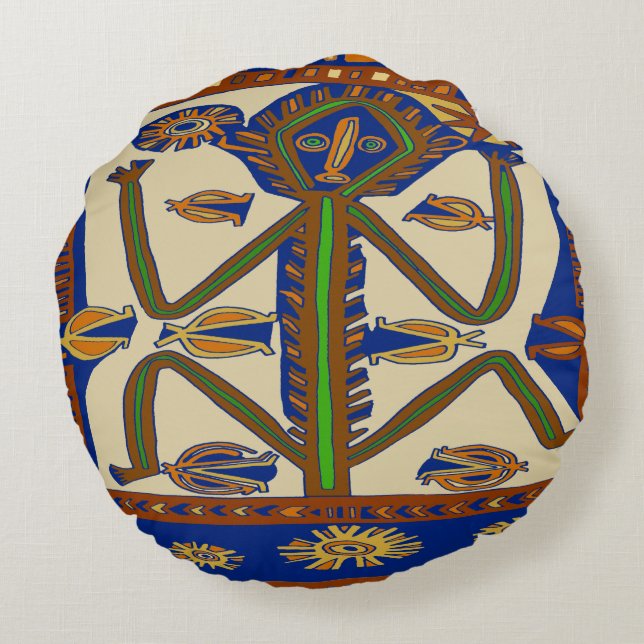 Cojín Redondo Samoa del Sur (Reverso)