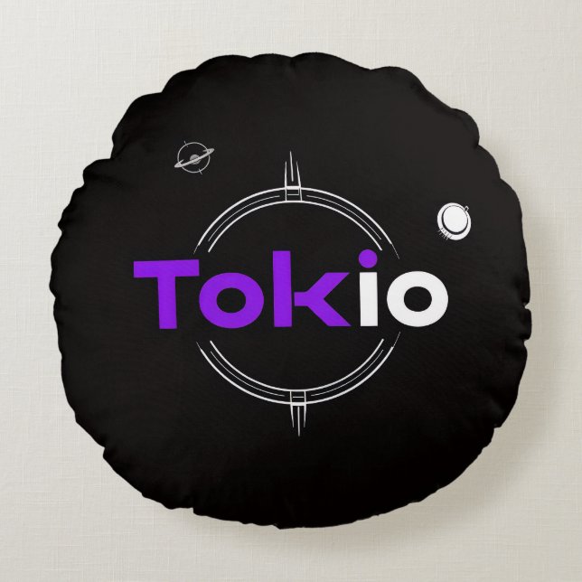 Cojín Redondo samurái de Tokio (Anverso)