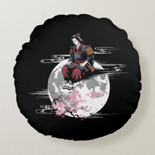 Cojín Redondo Samurai Moon (Anverso)