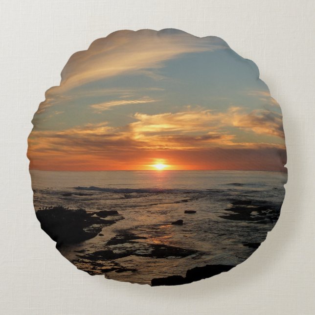 Cojín Redondo San Diego Sunset II (Anverso)