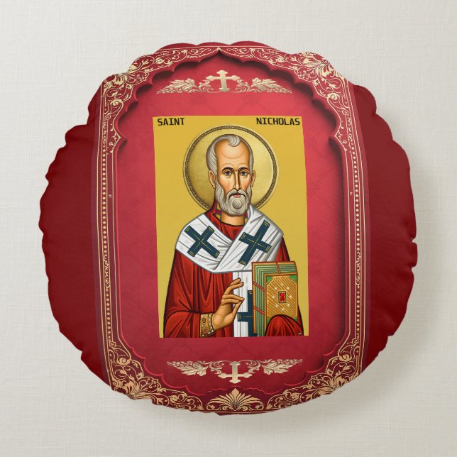 Cojín Redondo San Nicolás (Anverso)