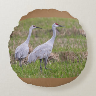 Cojín Redondo Sand Hill Cranes Pillow