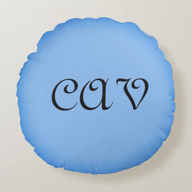 Cojín Redondo Sangria Cornflower Blue (Anverso)