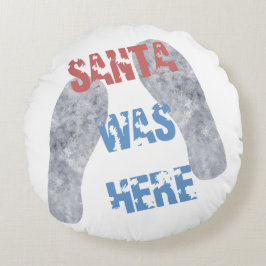 Cojín Redondo Santa estaba aquí