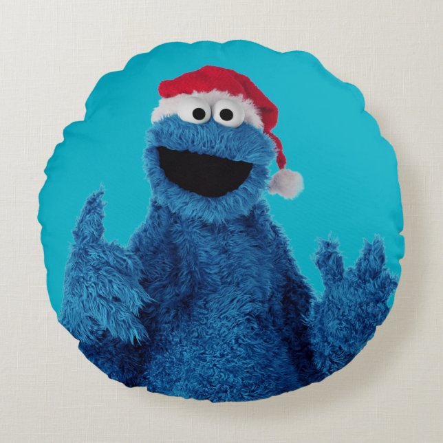 Cojín Redondo Santa Hat Cookie (Anverso)