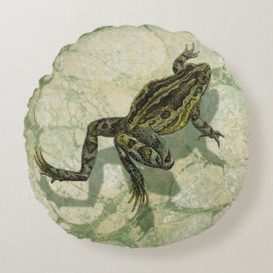 Cojín Redondo Sapo Swinning en el agua