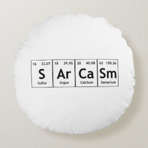 Cojín Redondo SArCaSm Elementos De Tabla Periódicos Química De