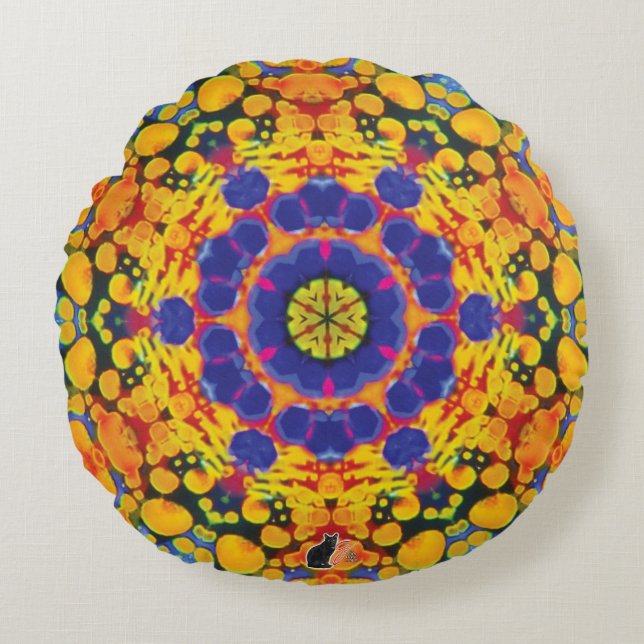 Cojín Redondo Sassafrass Kaleidoscope (Anverso)