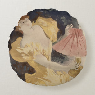 Cojín Redondo Saxoleine, 1890's de Francia