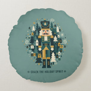 Cojín Redondo Scandinavian Christmas Nutcracker