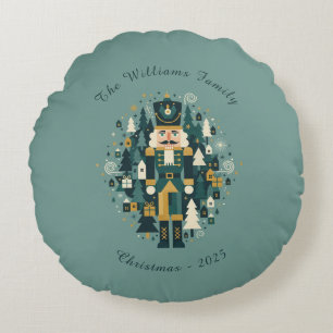 Cojín Redondo Scandinavian Christmas Nutcracker