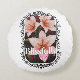 Cojín Redondo Scarlet Blossom