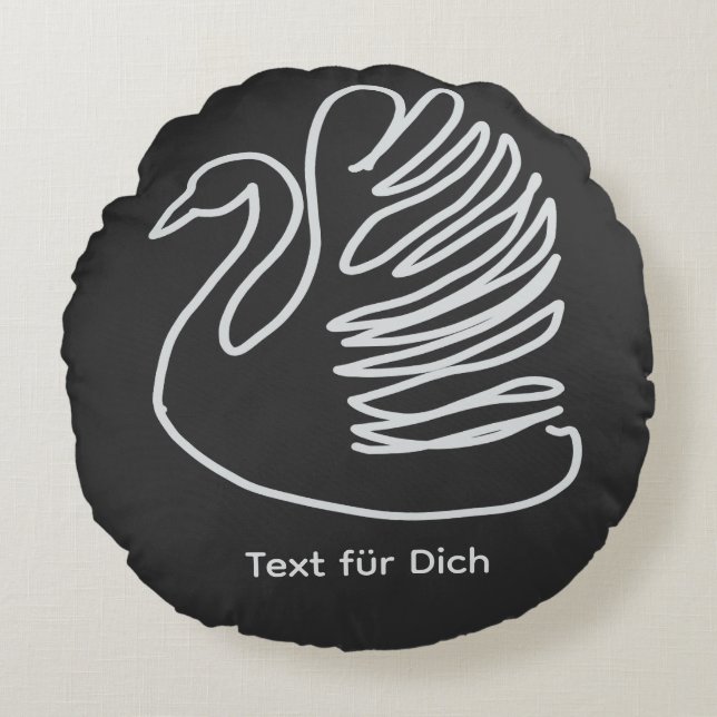 Cojín Redondo schwan (Anverso)