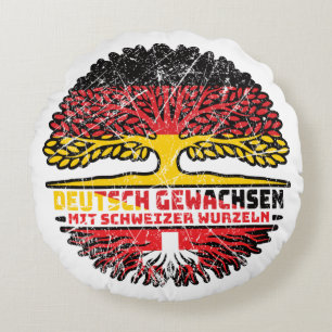Cojín Redondo Schweiz Schweizer Deutsch Deutschland Baum Wurzel
