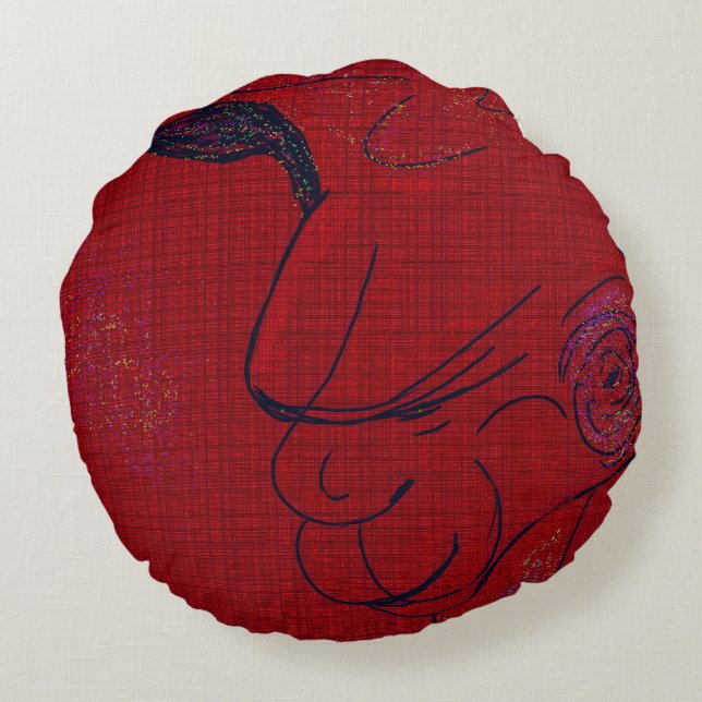 Cojín Redondo Sci-fi Fantasy Hunting Dog  (Reverso)