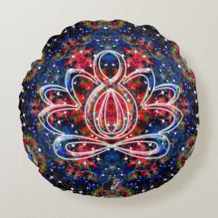 Cojín Redondo Scintillation Zen Lotus Round Pillow