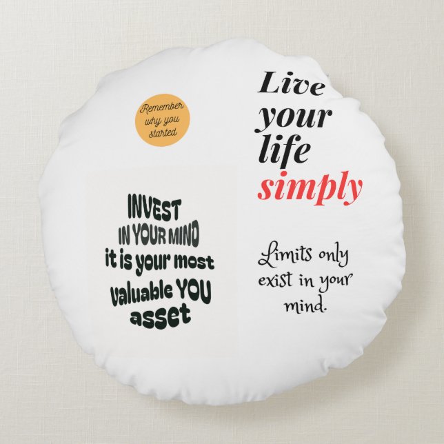 Cojín Redondo Sé tú mismo (Reverso)