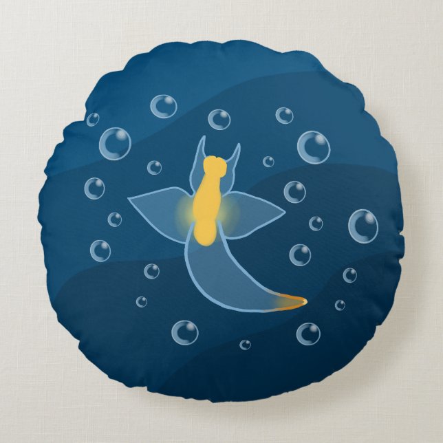 Cojín Redondo Sea Angel Sea Slug (Anverso)
