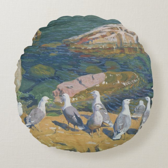 Cojín Redondo Seagulls, 1910 (Anverso)