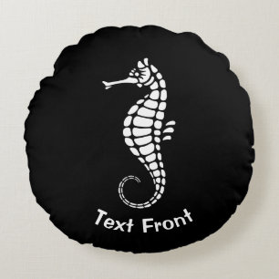 Cojín Redondo Seahorse White