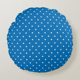 Cojín Redondo Seamless blue background polka dot pattern 