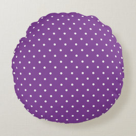 Cojín Redondo Seamless purple background polka dot pattern 
