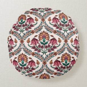 Cojín Redondo Seamless Traditional Mughalart,pattern,floral,flow