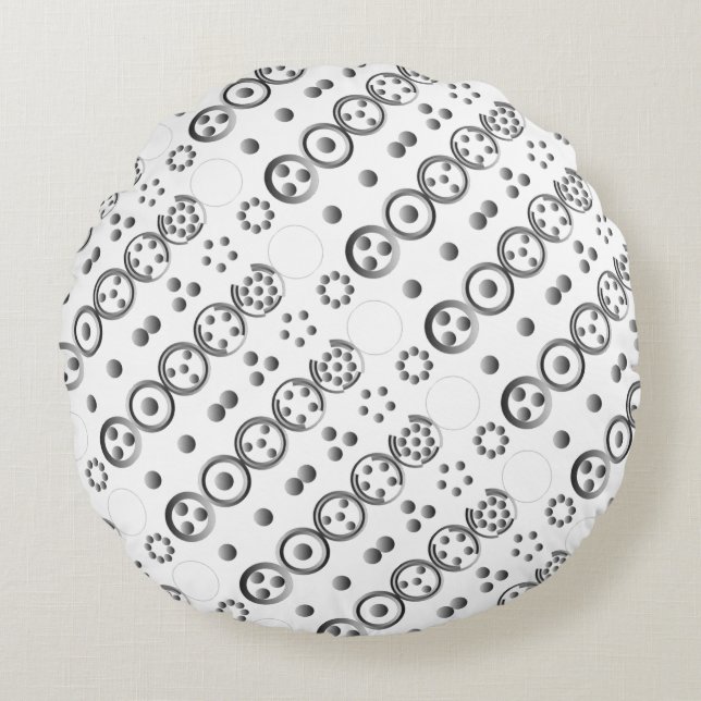 Cojín Redondo Secuencia Fibonacci Centesimal 12Digit de K Yoncic (Anverso)