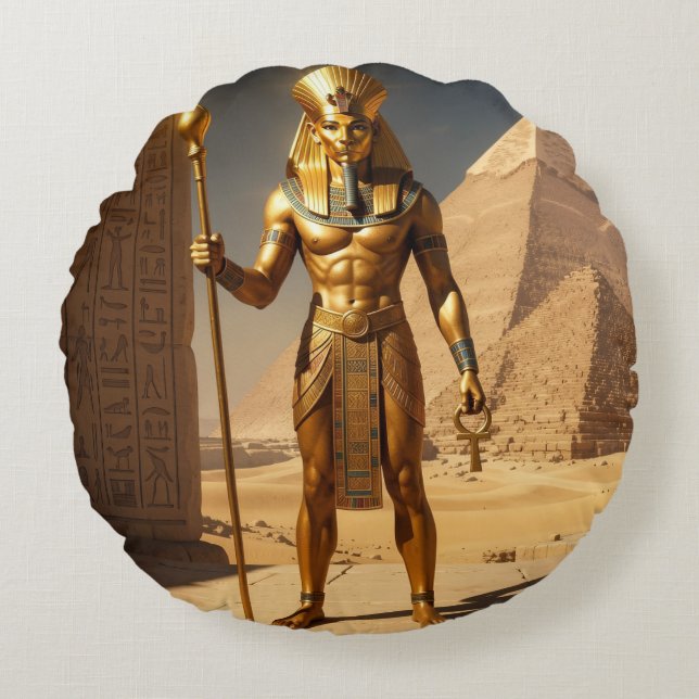 Cojín Redondo Sekhmet – Lion-Headed War Goddess´1 (Anverso)
