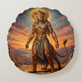 Cojín Redondo Sekhmet – Lion-Headed War Goddess´2