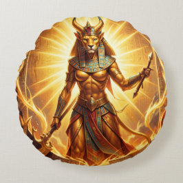 Cojín Redondo Sekhmet – Lion-Headed War Goddess´4