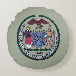 Cojín Redondo Sello de Nueva York